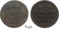 Braunschweig-Lüneburg-Celle Cu Pfennig Georg Wilhelm 1665-1705. -