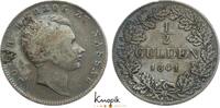 Nassau 1/2 Gulden Adolph 1839-1866. -