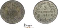 Bayern 3 Kreuzer Ludwig II. 1864-1886. -