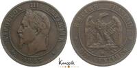 Frankreich Cu 10 Centimes Napoleon III. 1852-1870. -
