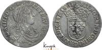 Frankreich 1/12 Ècu au buste juvénile 16 Ludwig XIV. 1643-1715. -