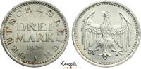 Weimarer Republik 3 Mark Kursmünzen 1918-1933. -