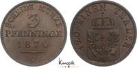 Brandenburg-Preußen Cu 3 Pfennig Wilhelm I. 1861-1888. -