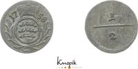 Württemberg 1/2 Kreuzer 1758 Karl Eugen 1744-1793. sehr schön+