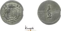 Württemberg 1/2 Kreuzer 1787 Karl Eugen 1744-1793. kl. Randfehler, sehr schön