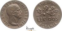 Albanien 0, 05 Lek Vittorio Emanuele III. 1939-1943. -