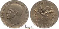 Albanien 0, 10 Lek 1940 R Vittorio Emanuele III. 1939-1943. vorzüglich