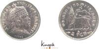 Äthiopien Gersh (1/20 Birr) EE Königreich Abessinien. Menelik II. 1889-1913. -