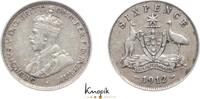 Australien Sixpence George V. 1910-1936. -