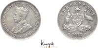 Australien Threepence George V. 1910-1936. -
