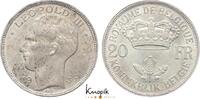Belgien, Königreich 20 Francs Leopold III. 1934-1950. -