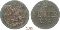 Hessen-Kassel Cu 8 Heller Friedrich II. 1760-1785. -