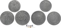 Halle an der Saale 3 Stück zu 5, 10 und 20 Pfennig A. Riebecksche Montanwerke. drei Stück, vorzüglich