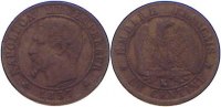 Frankreich Cu 1 Centime Napoleon III. 1852-1870. -