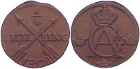 Schweden Cu 1/4 Skilling Gustav IV. Adolf 1792-1809.