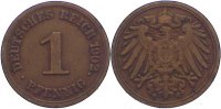 Kleinmünzen 1 Pfennig 1902 G sehr schön