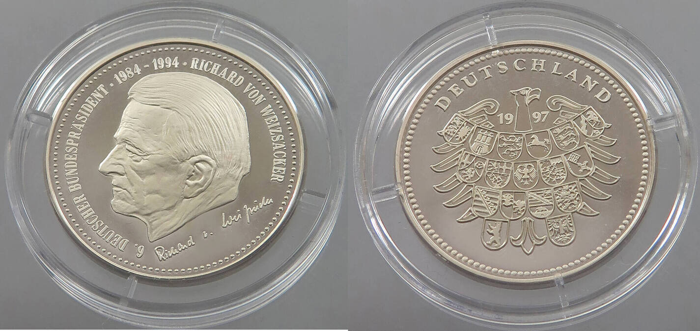 brd medaille 1997 richard von weizsÄcker proof ma shops