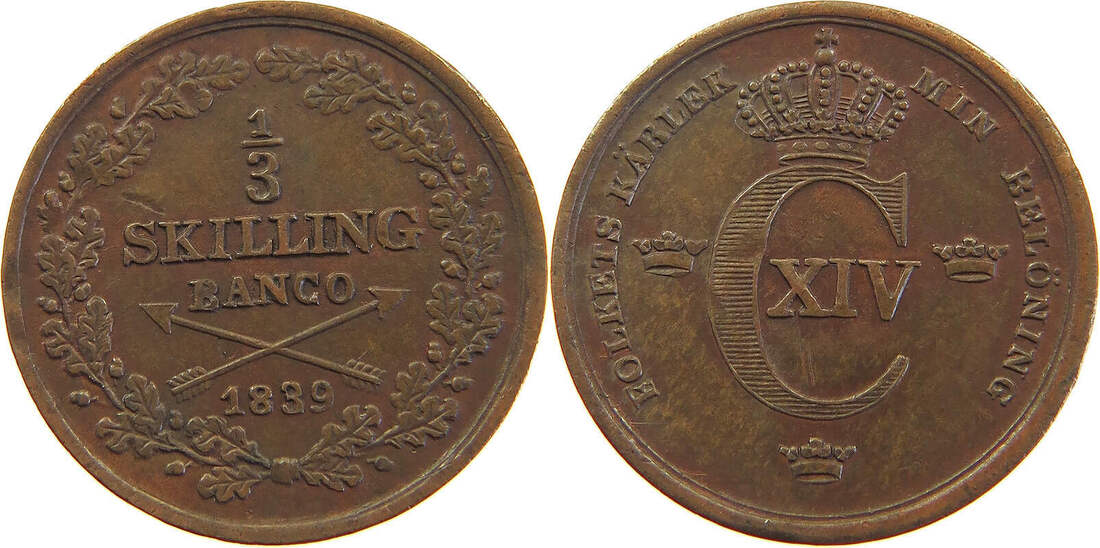 sweden-1-3-skilling-1839-karl-xiv-johan-1818-1844-ss-ma-shops