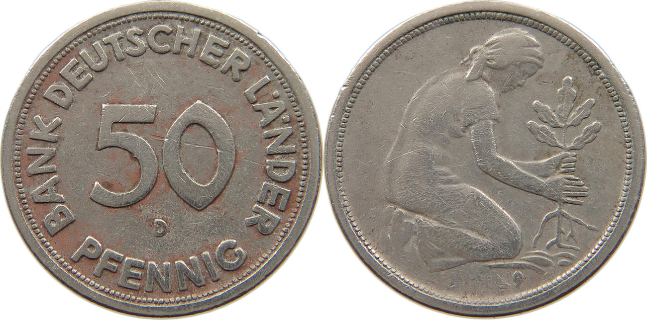 BRD 50 pfennig 1949 50Pf. J.379