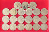 COLLECTION LOT 5 FRANCS COLLECTION LOT BELGIUM 5 FRANCS ALL DIFFERENT DATES 21PC 127G DIV.
