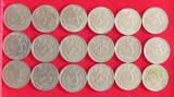 COLLECTION LOT FINLAND 1 MARKKA ALL DIFFERENT DATES 18PC 111G DIV.
