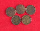 COLLECTION LOT 1/2 CENT COLLECTION LOT NETHERLANDS 1/2 CENT ALL DIFFERENT DATES 5PC 7G DIV.