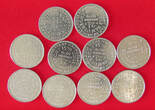 COLLECTION LOT 2 1/2 GULDEN COLLECTION LOT NETHERLANDS 2 1/2 GULDEN TOP 10PC 100G DIV.