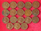 COLLECTION LOT 5 ÖRE COLLECTION LOT NORWAY 5 ÖRE ALL DIFFERENT DATES 1973-2008 18PC 60G DIV.
