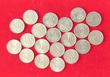 COLLECTION LOT 25 ÖRE COLLECTION LOT SWEDEN 25 ÖRE ALL DIFFERENT DATES TOP 20PC 45G DIV.