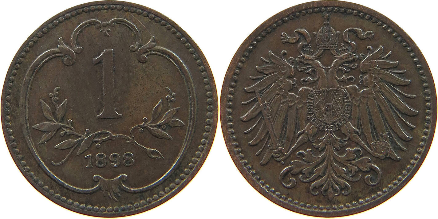 HAUS HABSBURG 1 HELLER 1898 FRANZ JOSEPH I. (1848-1916) SS | MA-Shops