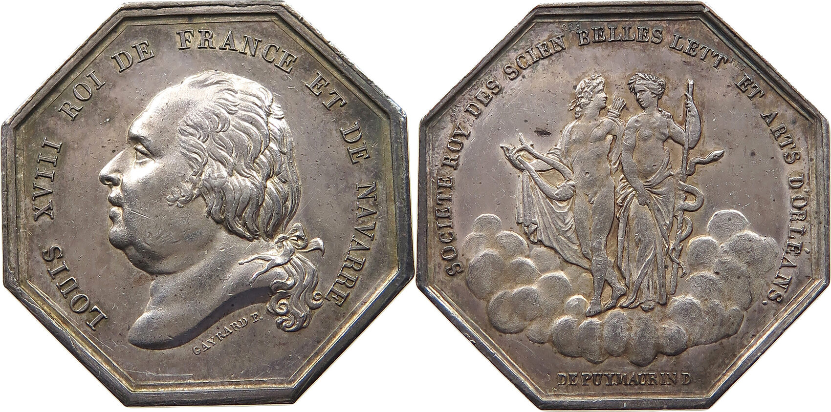 ORLEANAIS Société Des Sciences Belles Lettres Et Arts – JETON Bronze Poincon Corne