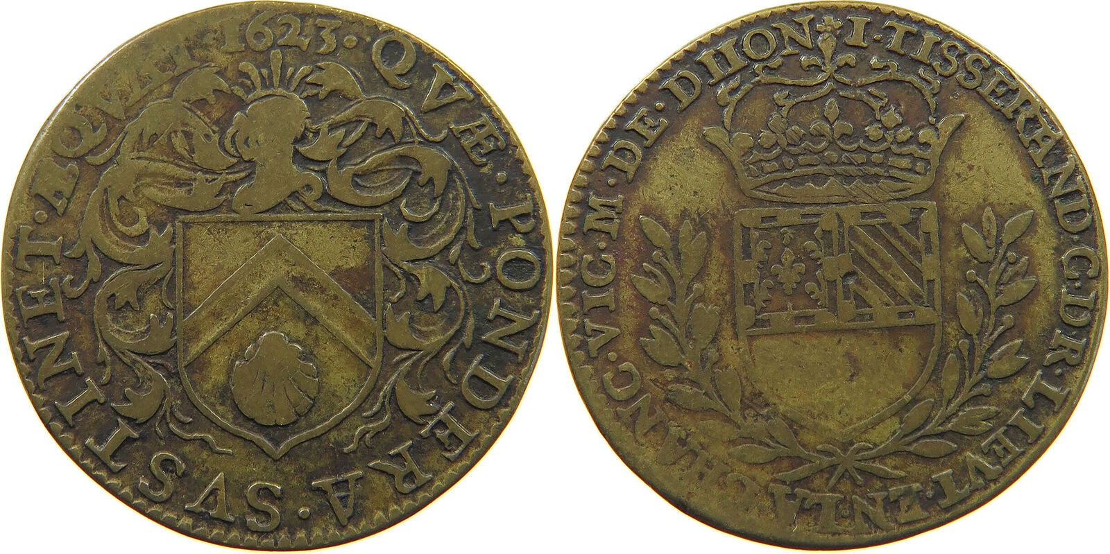 Jeton Historique De Bourgogne - Maire De Dijon Esmé Joly 1615