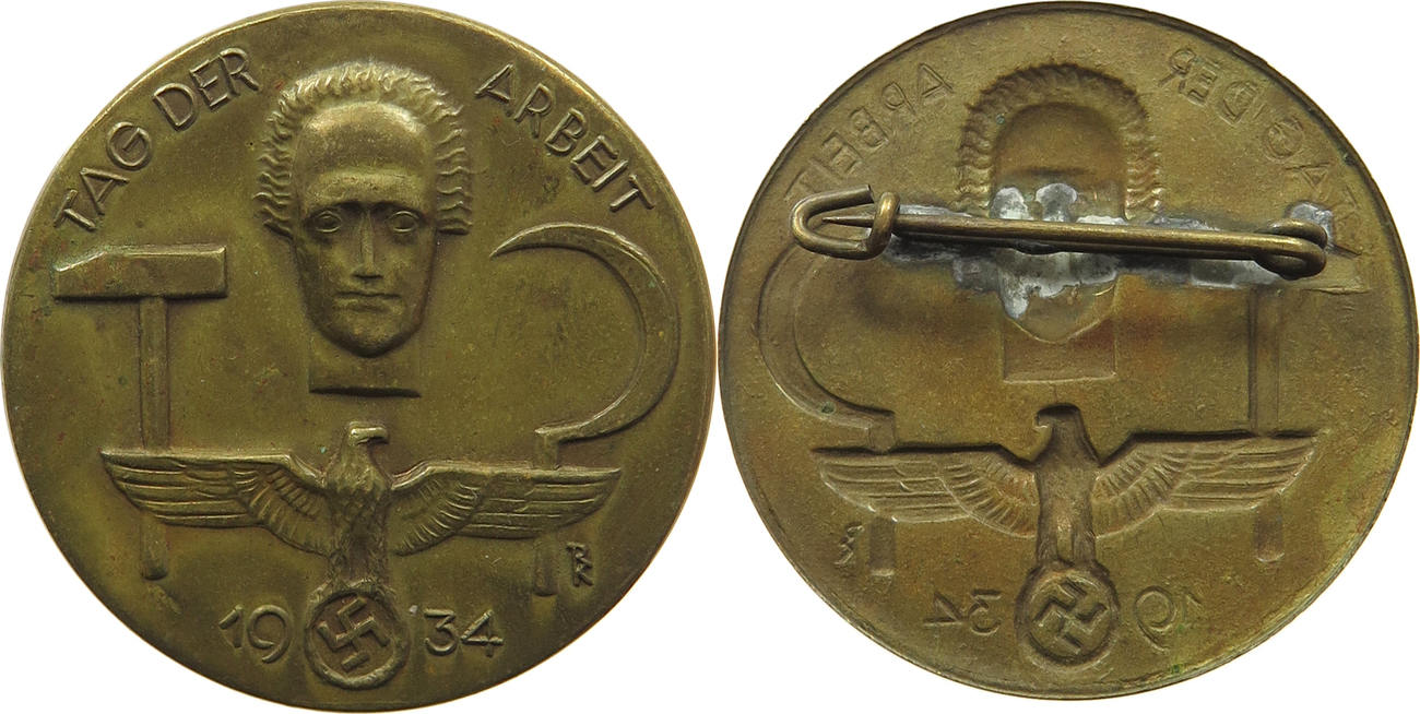 Drittes Reich Abzeichen 1934 Tag der Arbeit ssvz Drittes Reich Abzeichen 1934 Tag der Arbeit ssvz