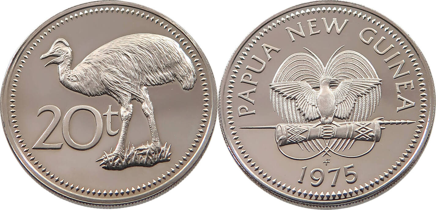 NEW GUINEA 20 TOEA 1975 PROOF | MA-Shops