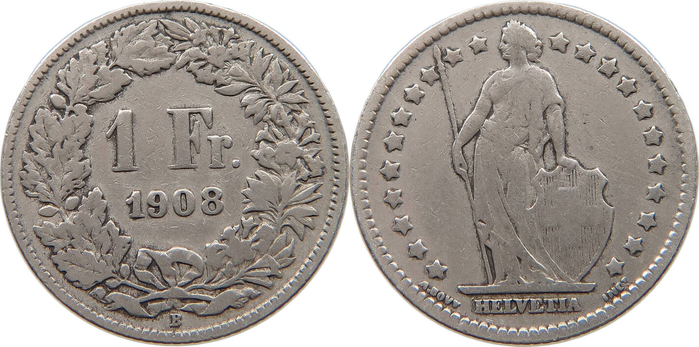SCHWEIZ FRANC 1908 S