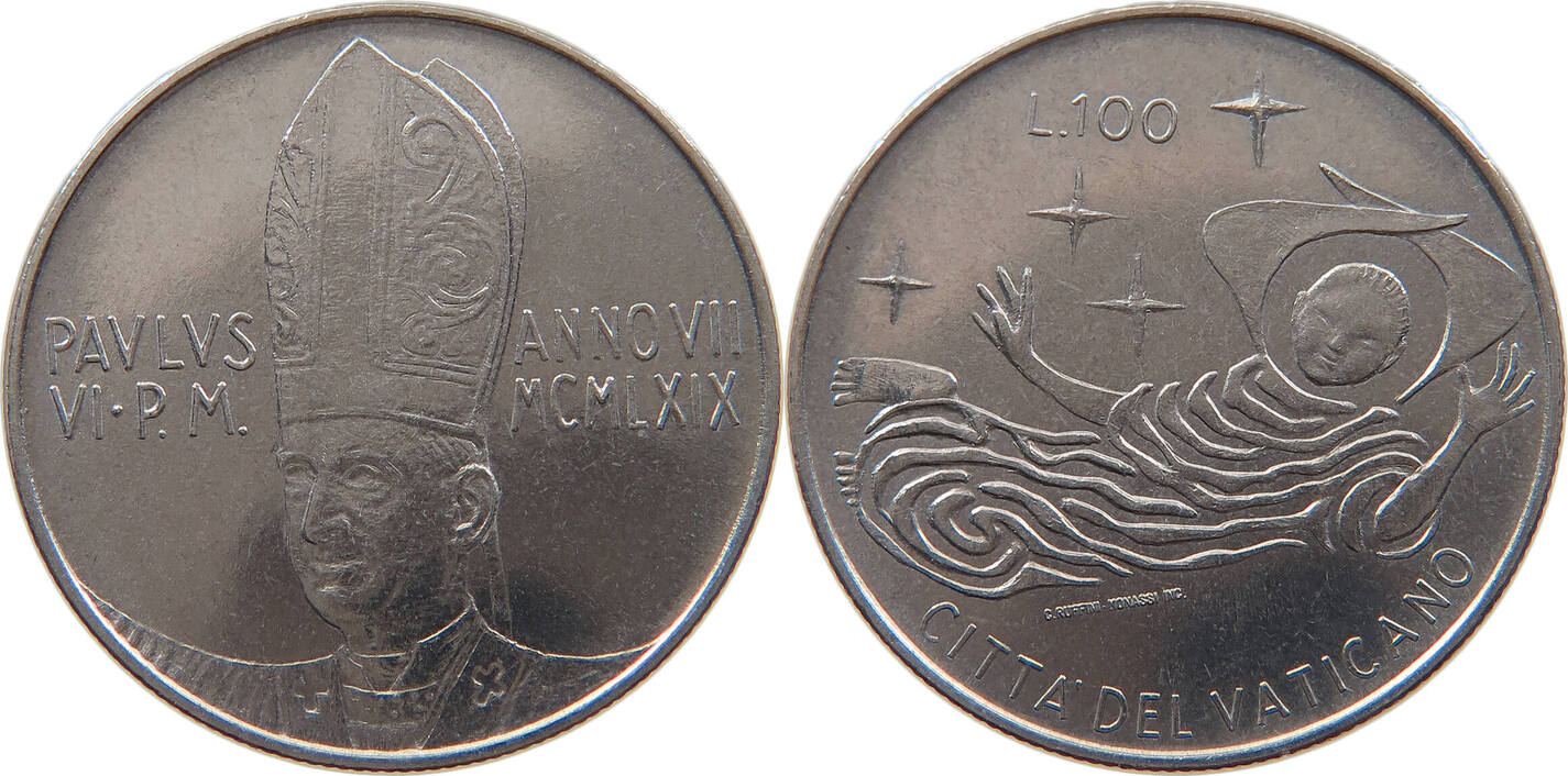 VATICAN 100 LIRE 1969 PAUL VI VZ MA Shops vatican-100-lire-1969-paul-vi-vz-ma-shops