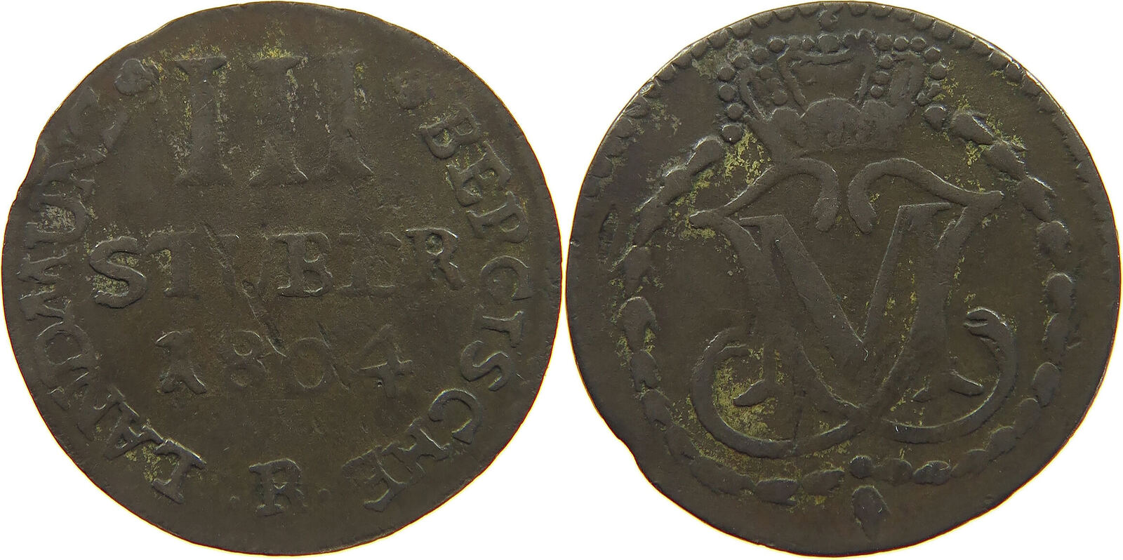 JÜLICH BERG 3 STÜBER 1804 Maximilian Joseph von Bayern 17991806. SS