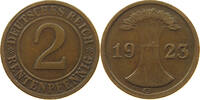 WEIMARER REPUBLIK 2 RENTENPFENNIG DOPPELSCHLAG G -