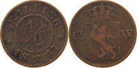 NORWAY 1/2 SKILLING Karl XV. (1859-1872) -