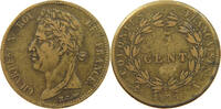 FRENCH COLONIES 5 CENTIMES Charles X. (1824-1830) -