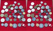 EUROPE SMALL GROUP / COLLECTION / LOT JETONS MEDALS WORLD 48 pc 260 g -