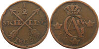 SWEDEN 1/2 SKILLING Gustav IV. Adolf 1792-1809. OVERSTRUCK -