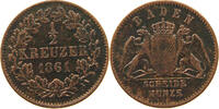 BADEN DURLACH 1/2 KREUZER Friedrich I. Großherzog (1852-1907) -