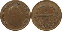 BADEN DURLACH 1/2 KREUZER Leopold Großherzog (1830-1852) -