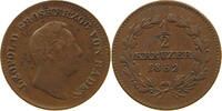 BADEN DURLACH 1/2 KREUZER Leopold Großherzog (1830-1852) -