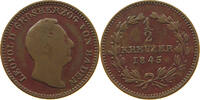 BADEN DURLACH 1/2 KREUZER Leopold Großherzog (1830-1852) -