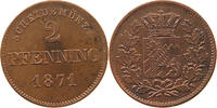 BAYERN 2 PFENNIG Ludwig II. (1864-1886) SCHILT IM AVERS -