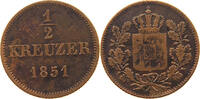 BAYERN 1/2 KREUZER Maximilian II. Joseph (1848-1864) -