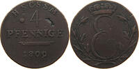 SACHSEN COBURG SAALFELD 4 PFENNIG Ernst (1806-1826) -