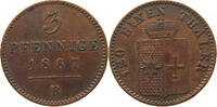 WALDECK 3 PFENNIG Georg Victor 1852-1893. -